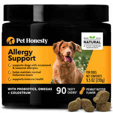 Pet Honesty Allergy Support Peanut Butter Flavored Soft Chews Allergy & Immune Supplement for Dogs-product-tile