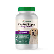 NaturVet VitaPet Puppy Daily Vitamins Plus Breath Aid Supplement for Dogs-product-tile