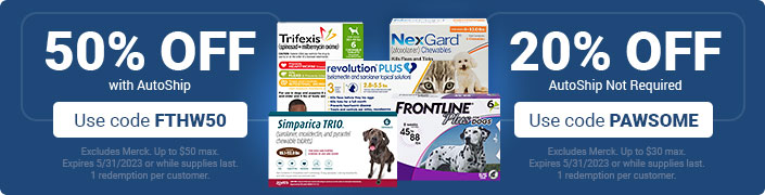 Save up to 50% on Flea & Tick Products